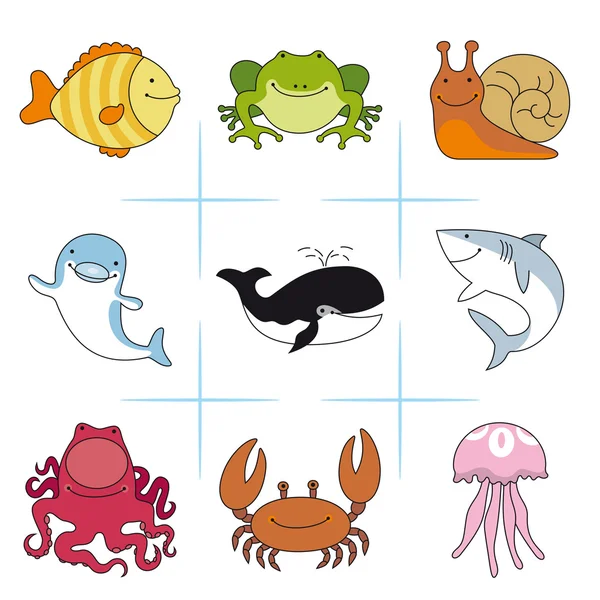 Grupo de animales — Vector de stock