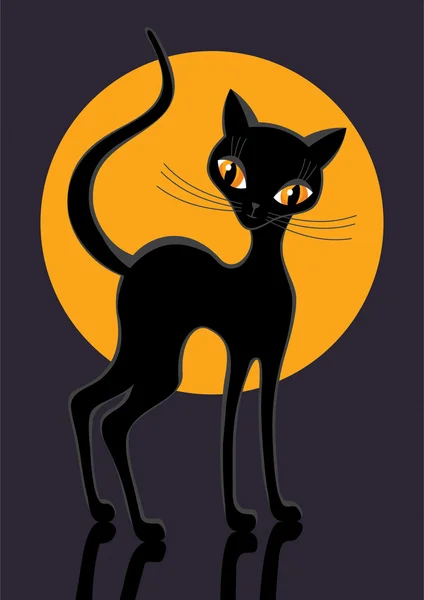 검은 고양이 — 스톡 벡터