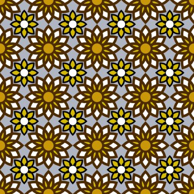 Floral Cute Pattern in bright Colors, 20s, 50s, 60s, 80s fashion style, trendy fabric and wrapping paper