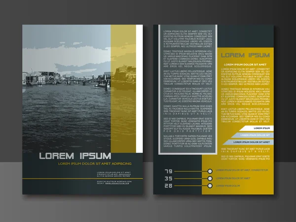 Moderne stijl Brochure en Flyer Design Templates, creatieve jaarverslag Leaflet en paginaontwerp lay-outs — Stockvector