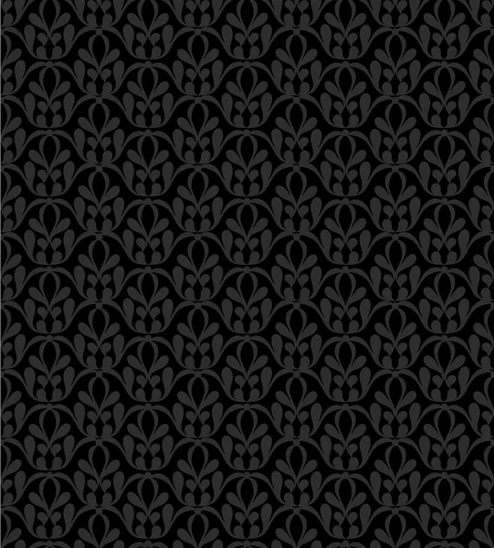 Damask beautiful background design, Black vector pattern — Stock Vector