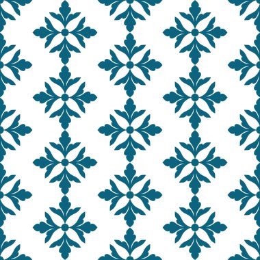 Vintage sevimli mavi arka plan, çiçek İslam süsleme, güzel Dikişsiz desen vektör duvar kağıdı