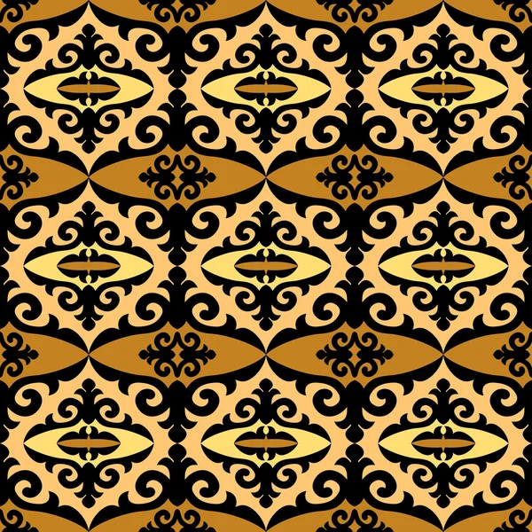 Fondo de damasco islámico vintage, hermosa ornamentación, ornamentación de lujo, patrón sin costuras de moda — Vector de stock