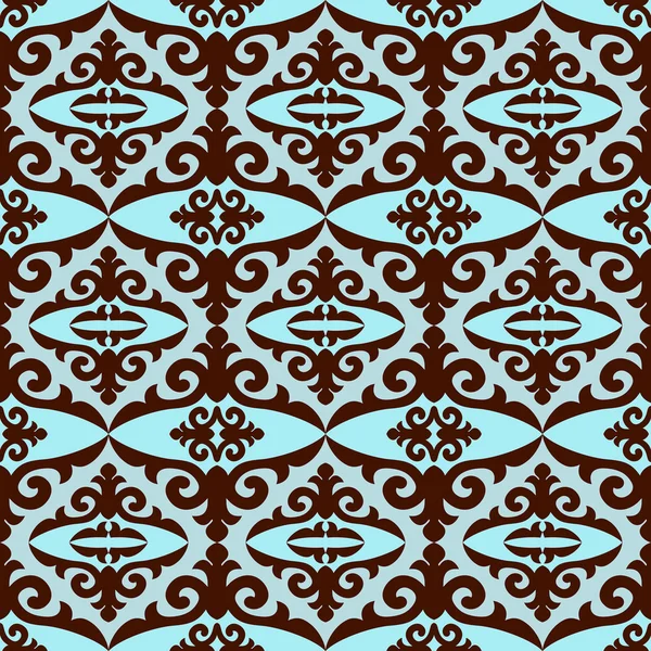 Fondo de damasco islámico vintage, hermosa ornamentación, patrón sin costuras de moda, fondo de pantalla de vector árabe — Archivo Imágenes Vectoriales