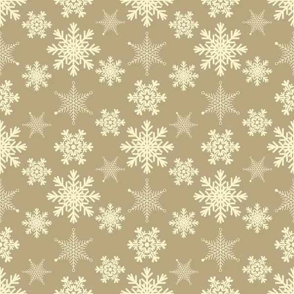 Snowflakes motif moderne sans couture, fond de style vintage — Image vectorielle