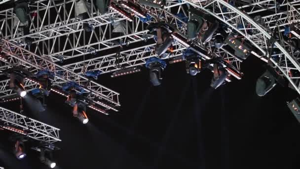 Equipamento de luz de palco — Vídeo de Stock