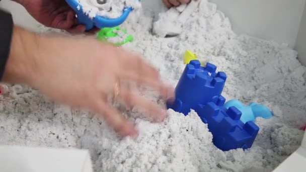 Kinetic sand in motion — Stock Video