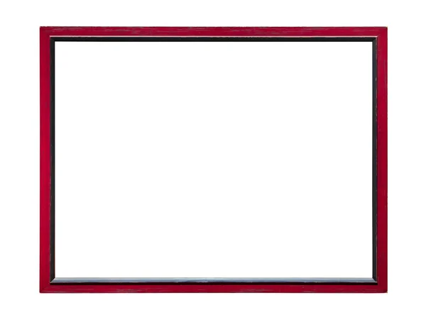 Red wooden picture photo frame — Stock Photo, Image