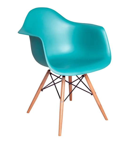 Moderne blauwe stoel ontlasting geïsoleerd — Stockfoto