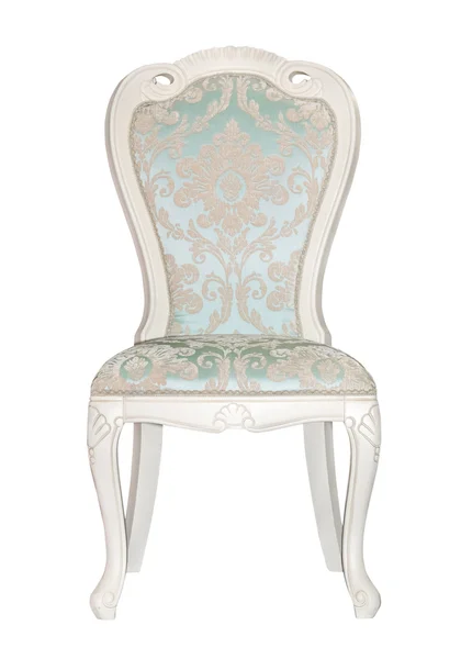 Tessuto classico sedia bianca isolato — Foto Stock
