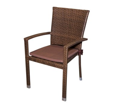 İzole kahverengi mutfak tabure sandalye