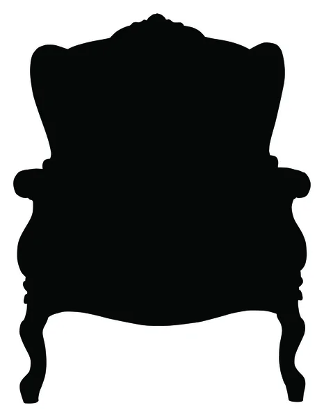 Silhouette of classic chair — Stock Vector