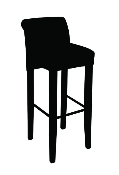 Silhouette of modern chair — Stock Vector