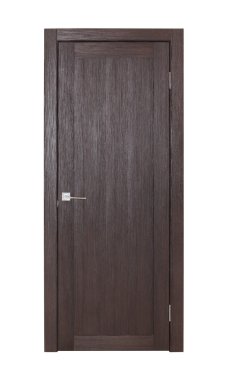 İzole kahverengi Oda kapı