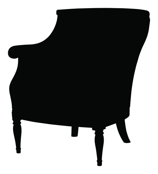 Sylwetka klasyczny fotel — Wektor stockowy