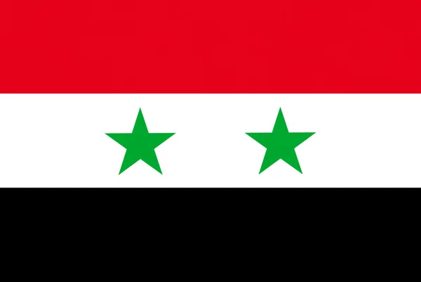 Wektor urzędowej flagi kraju Syrii — Wektor stockowy
