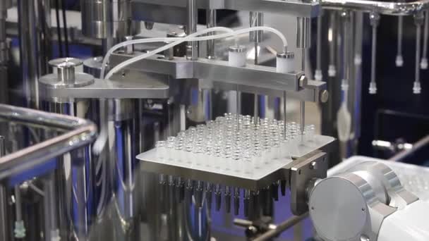 Máquina de enchimento, equipamento farmacêutico — Vídeo de Stock