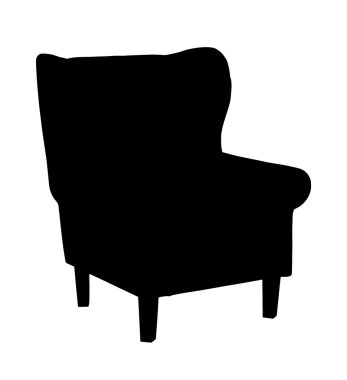 Klasik oyma sandalye silüeti