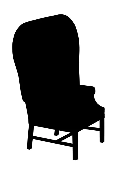 Силуэт классического резного стула — стоковый вектор