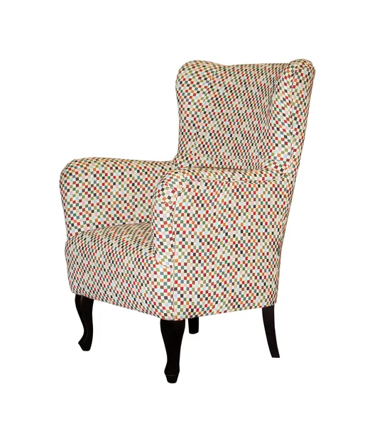 Brun textil modern stol isolerade — Stockfoto