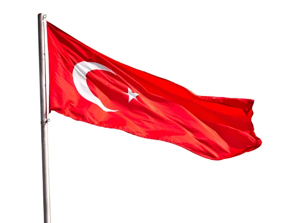 Török zászlót lengetve — Stock Fotó