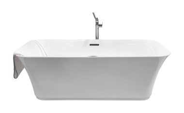 Beyaz modern banyo izole