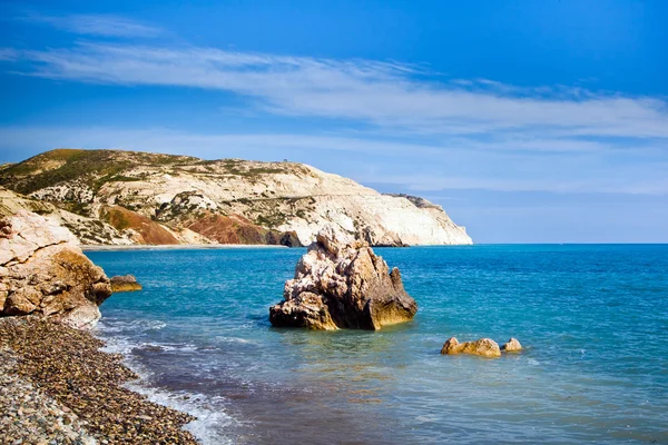美之女神出生地海滩在塞浦路斯帕福斯 — 图库照片