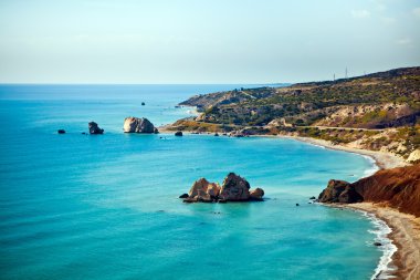 Aphrodites doğum yeri beach Paphos, Kıbrıs