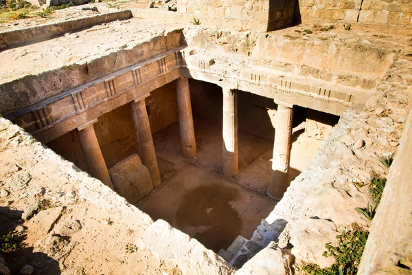 Os túmulos dos reis em Paphos, Chipre — Fotografia de Stock