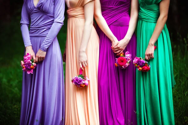 Las damas de honor en la boda — Foto de Stock