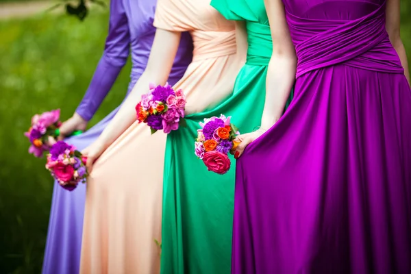 Bridesmaids på bröllop — Stockfoto