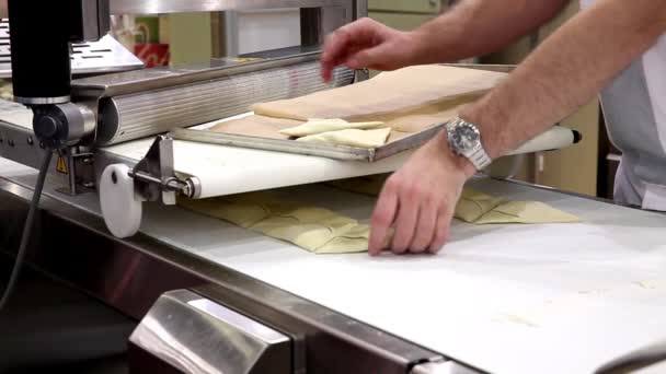 Automatische Bäckerei-Produktionslinie — Stockvideo