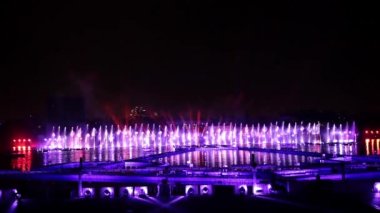Lazer ve havai fişek gösterisi, Moskova, Rusya