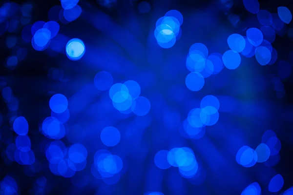 Luzes azuis com fundo abstrato bokeh — Fotografia de Stock