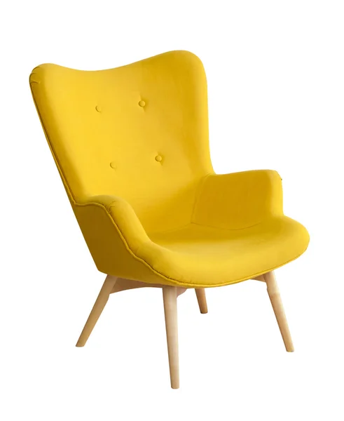 Желтый современный стул — стоковое фото