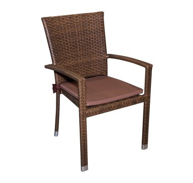 İzole kahverengi mutfak dışkı (Başkan)