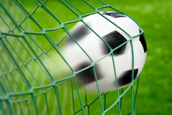 Voetbal of de voetbal doel — Stockfoto