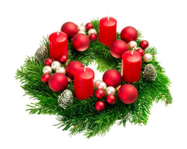Advent çelenk saf beyaz