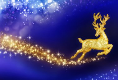 Altın Ren geyiği ile Noel fantezi