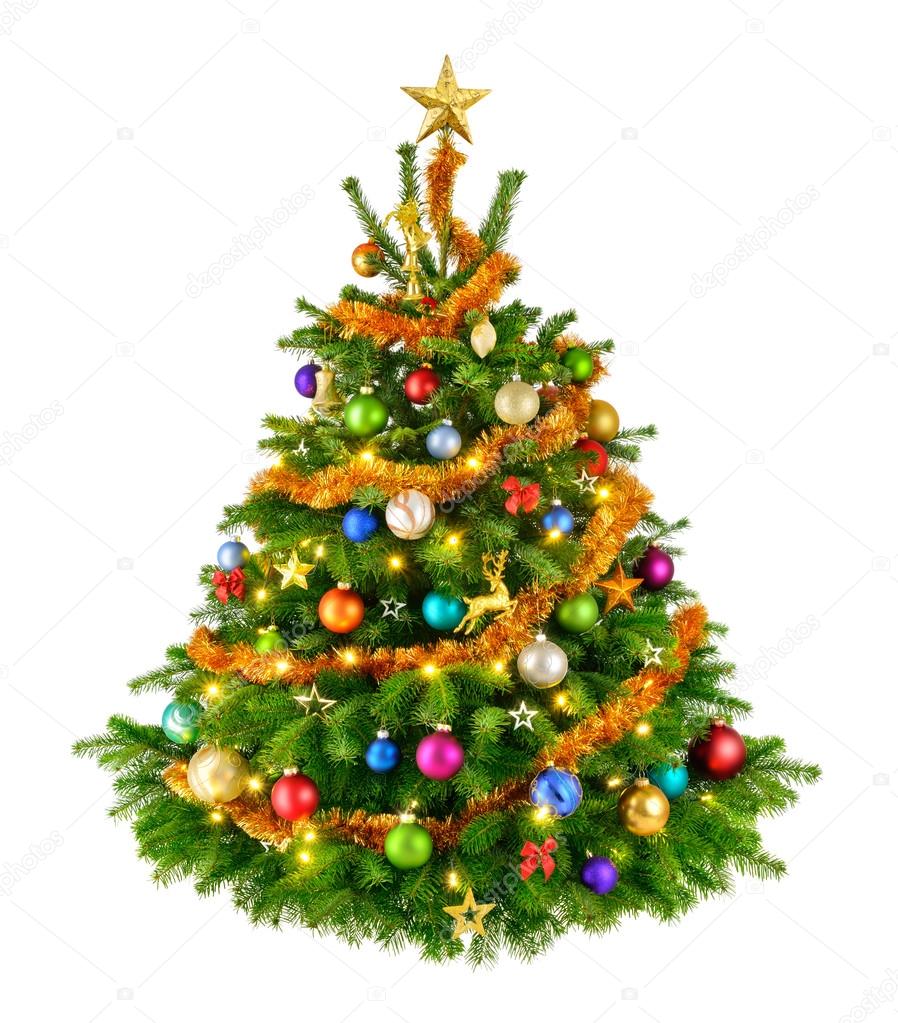 Perfect colorful Christmas tree