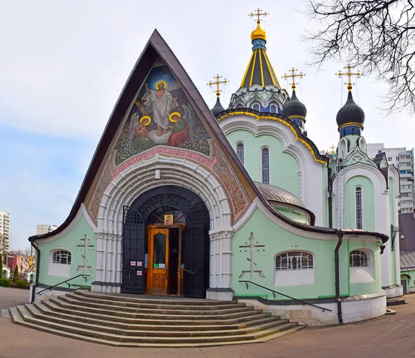 Iglesia Resurrección Cristo Sokolniki Una Iglesia Forma Tienda Campaña Estilo — Foto de Stock