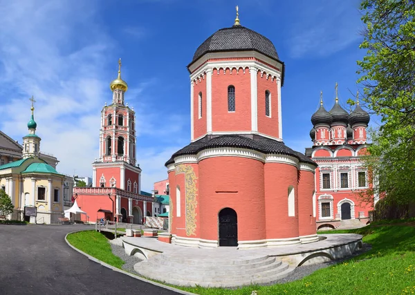 Stock image The Church of the Resurrection of Christ in Sokolniki is a tent-shaped church in the Art Nouveau style, built in 1909-1913 by the architect Pavel Tolstykh. Russia, Moscow, May 2021.