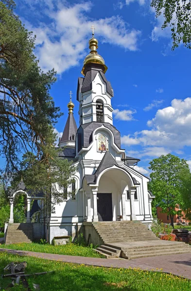 Grebnevskaja Tält Kyrka Pseudorysk Stil Med Ett Tält Klocktorn Byggdes — Stockfoto