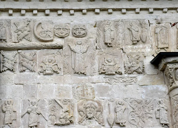 Relief Ścianach Katedry Jerzego Juriewie Polskim Katedra Została Zbudowana Przez — Zdjęcie stockowe