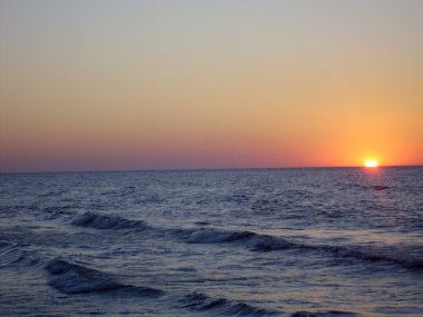 Günbatımı plaj su hava dalgalar deniz kum güneş