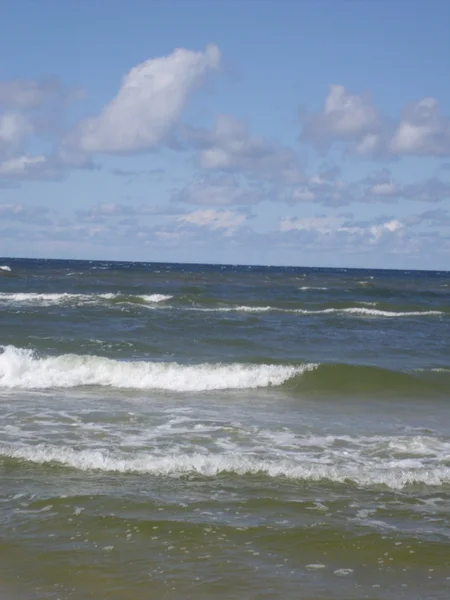 Zonsondergang strand zon water weer zee zand golven — Stockfoto