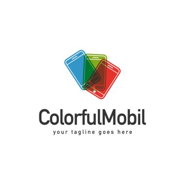 Renkli mobil Logo şablonu