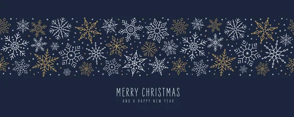 Поздравительные Открытки Рождество Снежинки Голубом Фоне — стоковый вектор