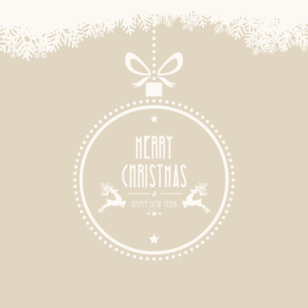 christmas ball merry christmas snowflakes background