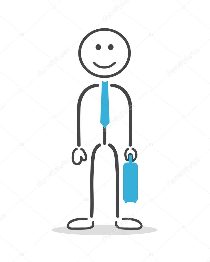 Businessman with briefcase and tie